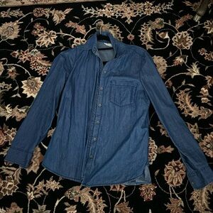 Chambray Button-Up Jean Shirt